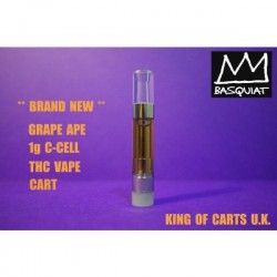 1g c-cell thc vape cart Grape Ape new flavours, super potent King Of Carts 