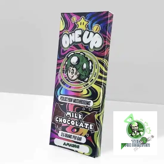 1UP MAGIC MUSHROOM MILK CHOCOLATE BAR 7g Golden Teachers 