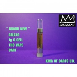 1g c-cell thc vape cart Gelato flavour 20 new flavours, super potent King Of Carts 