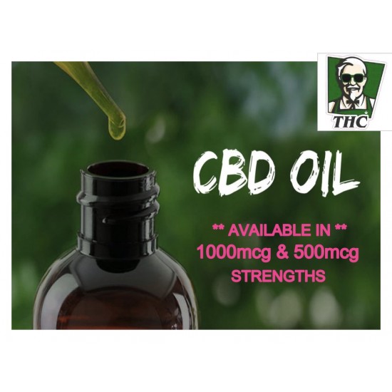 CBD Hemp Oil, 10ml Bottle, Full Spectrum CBD - 1000mg with 1000mg of Pure THC Distillate 