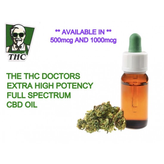 CBD Hemp Oil, 10ml Bottle, Full Spectrum CBD - 1000mg with 1000mg of Pure THC Distillate 