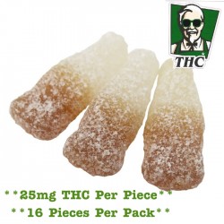 Fizzy Cola Bottles 25mg THC Per Piece, Pack of 16