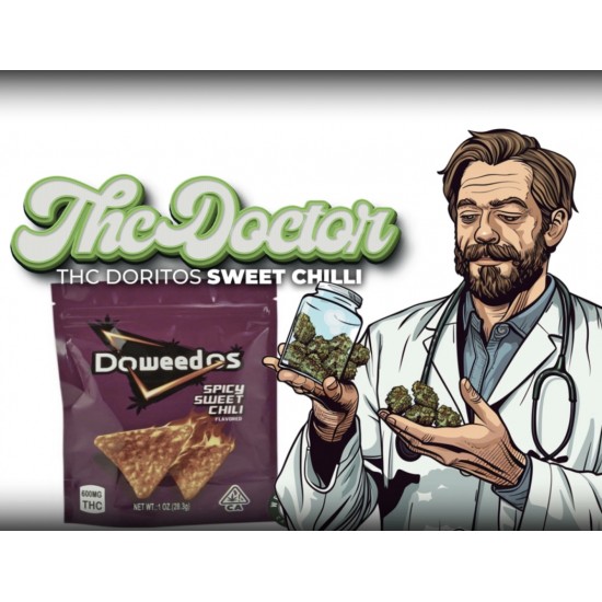 600mg THC Doritos Sweet Chilli in Doweedos packs.