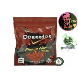 600mg THC Doritos Flamin Hot in Doweedos packs.
