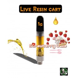 Live Resin 1g Vape Cart Strawberry Cake