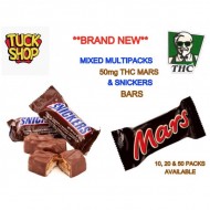 Snickers and Mars Bars. 10 Bar Multi Pack, Mixed,- 50mg THC Per Bar