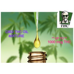 Full Spectrum CBD Oil (1000mcg) Mixed with THC Distillate (1000mcg), 10ml Bottle