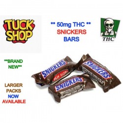 Snickers Bars Fun Size - 50mg THC Distillate Per Bar.