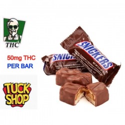 Snickers Bars Fun Size - 50mg THC Distillate Per Bar.